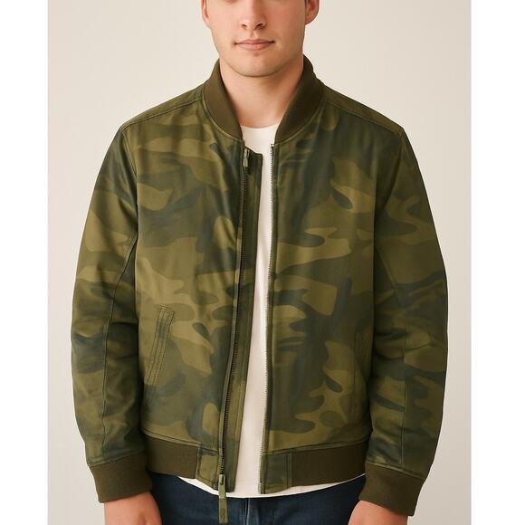 Abercrombie & Fitch Baseball Bomber Camo Jacket Rare - Picture 1 of 8